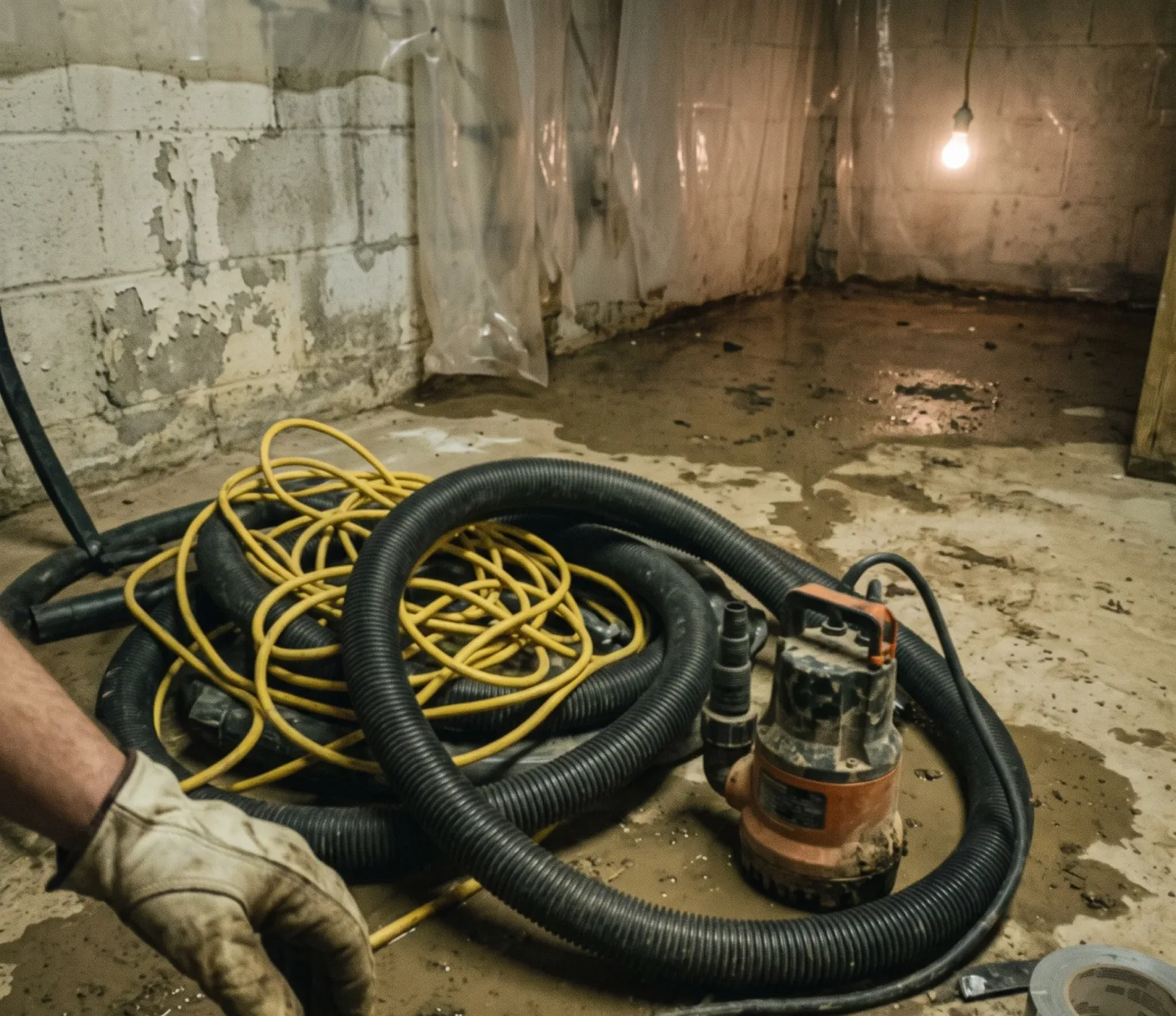 Pump guide during water removal in Centennial, CO